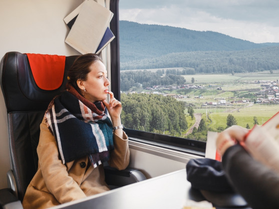 You have to take a train across the country. You pick a seat that: