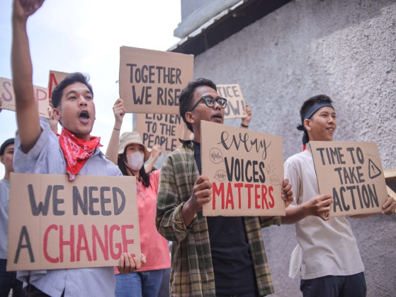 The change you want to see in the world involves...